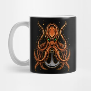 octopus with anchor ship tees Mug